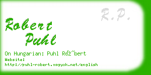 robert puhl business card